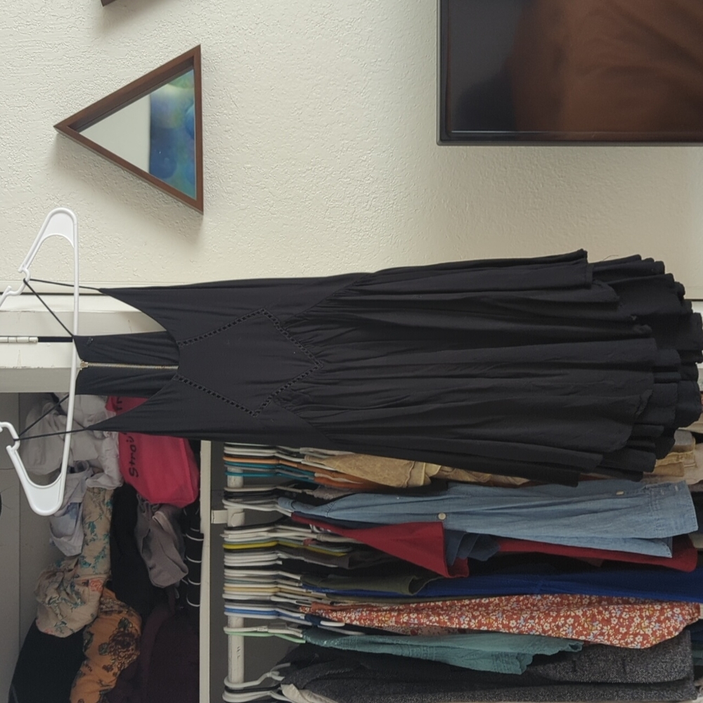 Black Swing Dress, zip up back